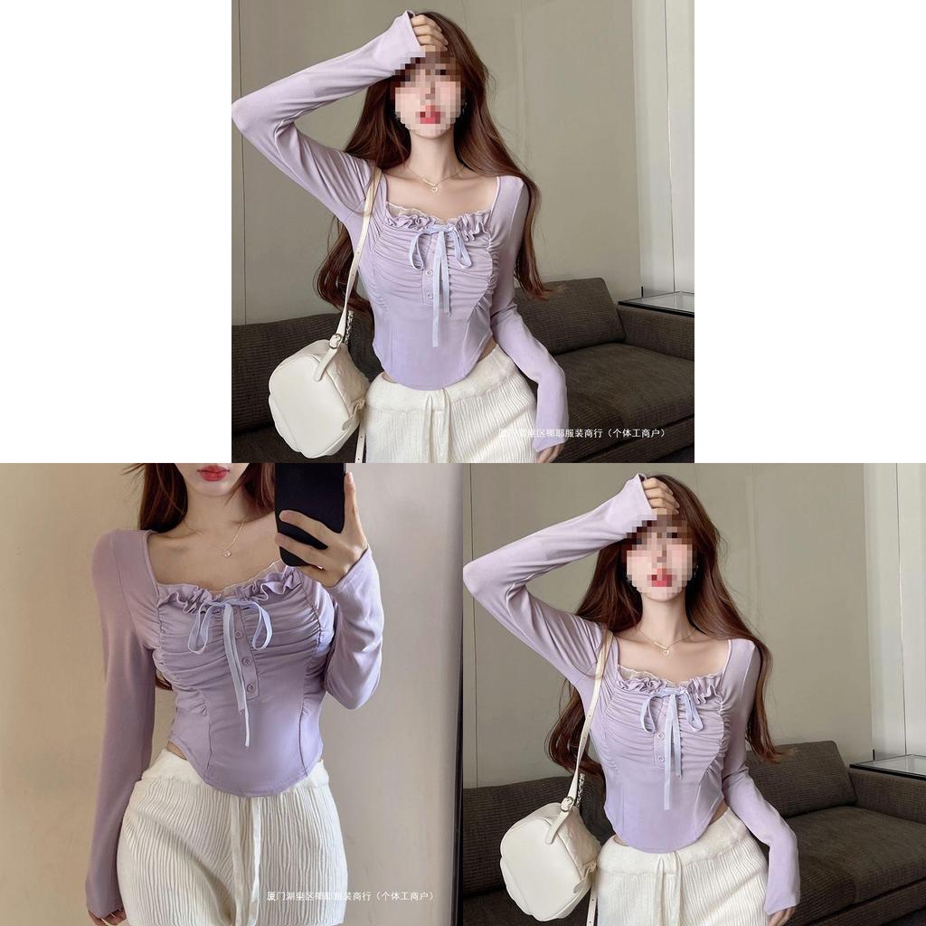 Oversized T Shirt For Women With Embroidered Details And Mandarin Collar For Autumn Winter Casual Wear