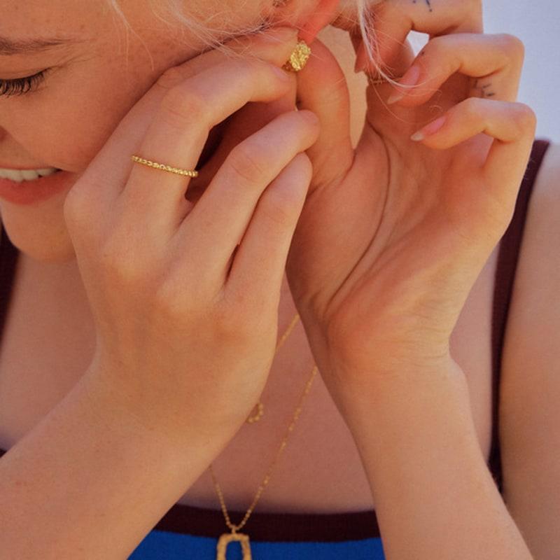 ACOOPU [925silver] Long Melting Square Necklace