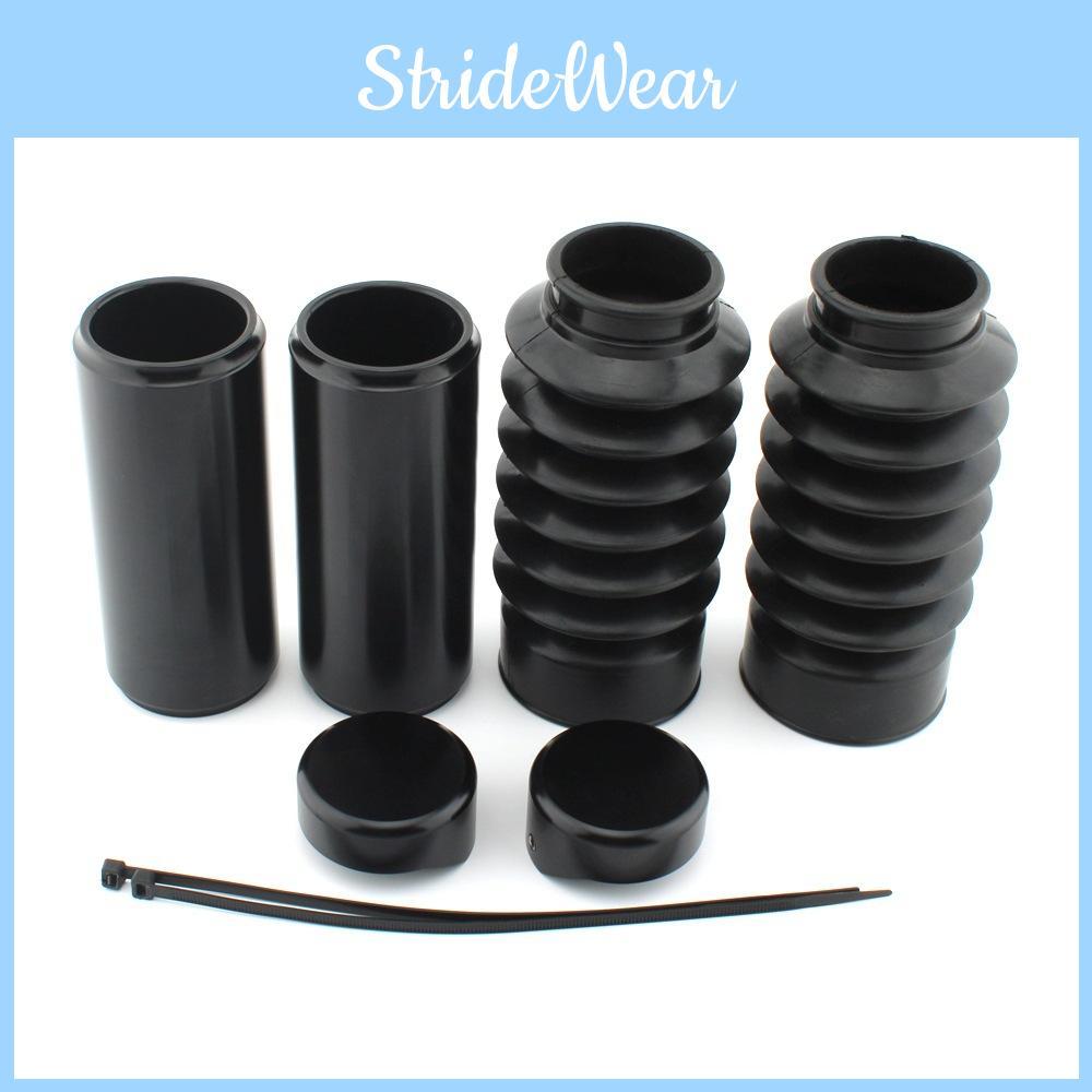 Versatile Front Fork Shock Absorber Cover Set For Harley Breakout 2018 Sleek Black Finish