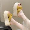 Fashion String Bead Shoes Ladies' Slippers Luxury Slides Platform Slipers Women Butterfly-Knot Designer Soft 2025 Summer Fashion