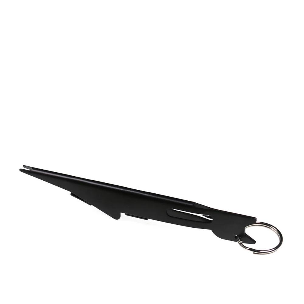 Decoupling Device Tie Fast Knot Tying Tool Fly Fish Fishing Line Tyer With Hook Eye Cleaner Silver Fishing Gear Hook Remover