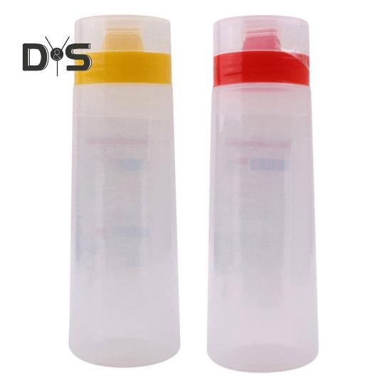 300 ml trvanlivá láhev na omáčku Potravinářské praktické 4 otvory Dávkovač na salátovou zálivku