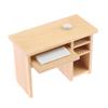 1/12 Dollhouse Miniature Desk With Keyboard And Mouse Wooden Toys Furniture
