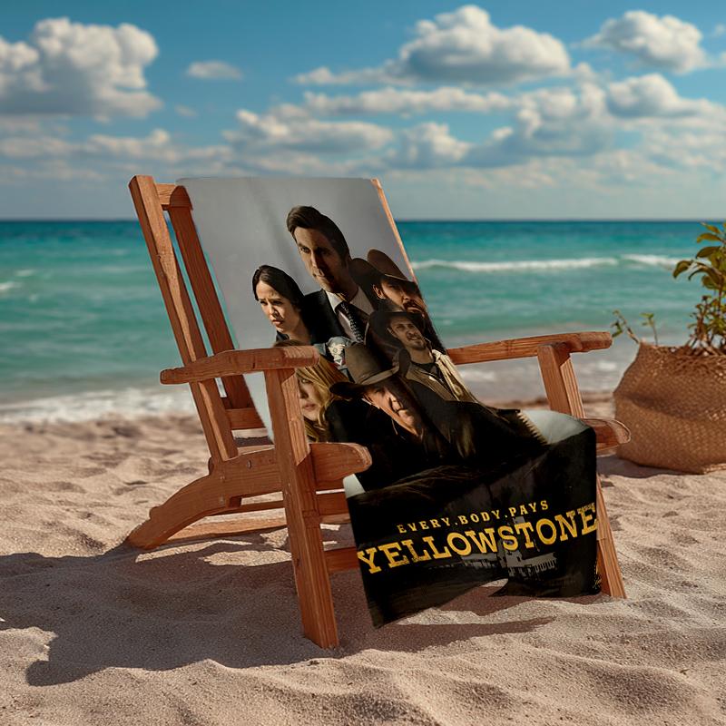 Ultra-Soft Beach Towel with Yellowstone Theme,Ideal for Pool - Camping, Diving - Perfect Travel Essential, Vibrant Beach Towel.