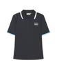 Antomas Ribbed Short Sleeve Polo Shirt Women - Black