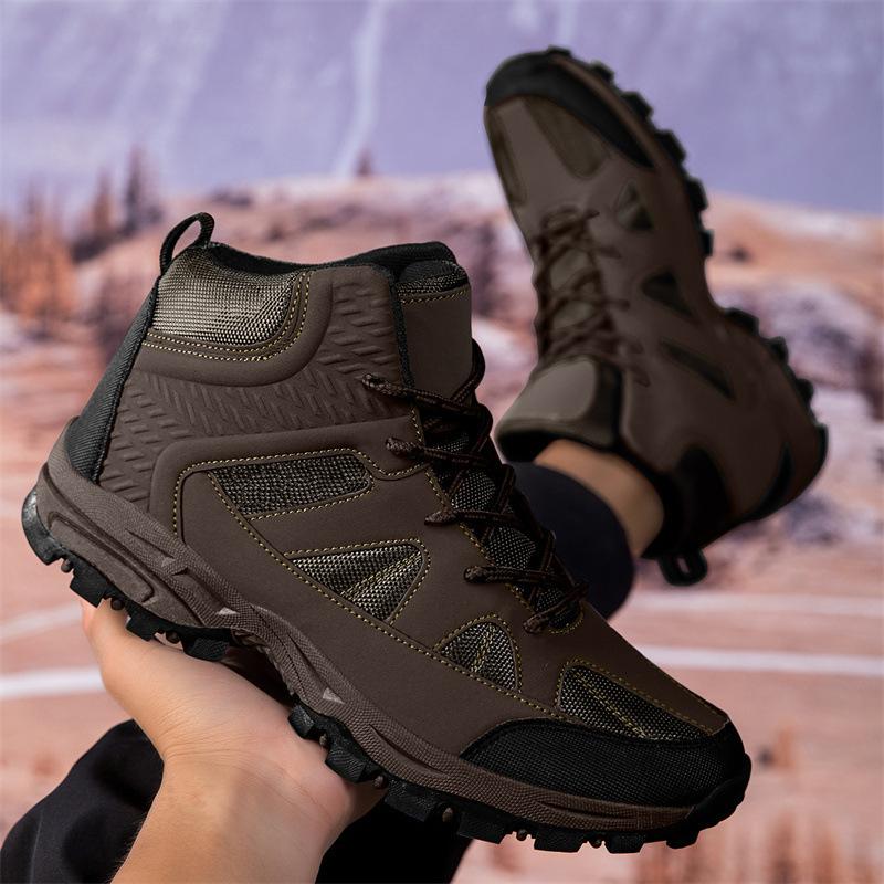 2025 new winter large size high top men's and women's single shoes outdoor hiking shoes men's shoes hiking shoes couple
