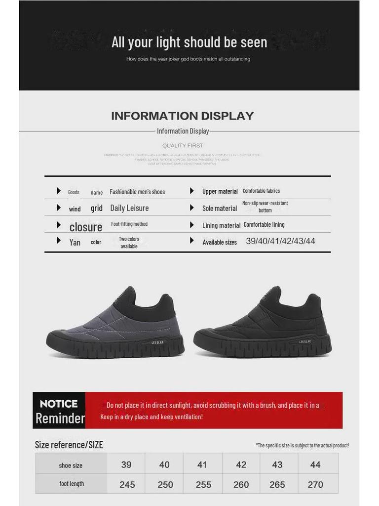 Men's Warm Velvet Canvas Shoes: Winter Slip-on Soft Sole Toad Trend