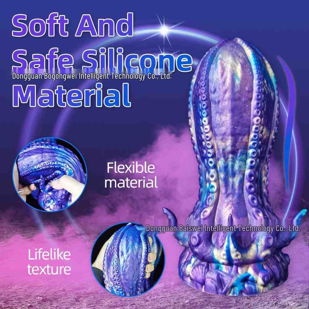 Dilatator Anal Extra Mare din Silicon în Formă de Caracatiță pentru Bărbați și Femei - Produs SM Moale pentru Adulți