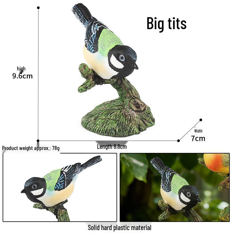 Realistic Bird Figurines Set: Eagle, Parrot, Peacock, Flamingo, and Owl