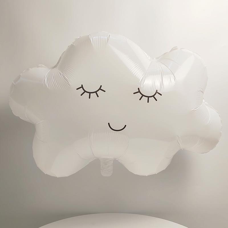 Large Rainbow Smile Balloons - Colorful Cloud Design for Kids' Birthday Party Decor