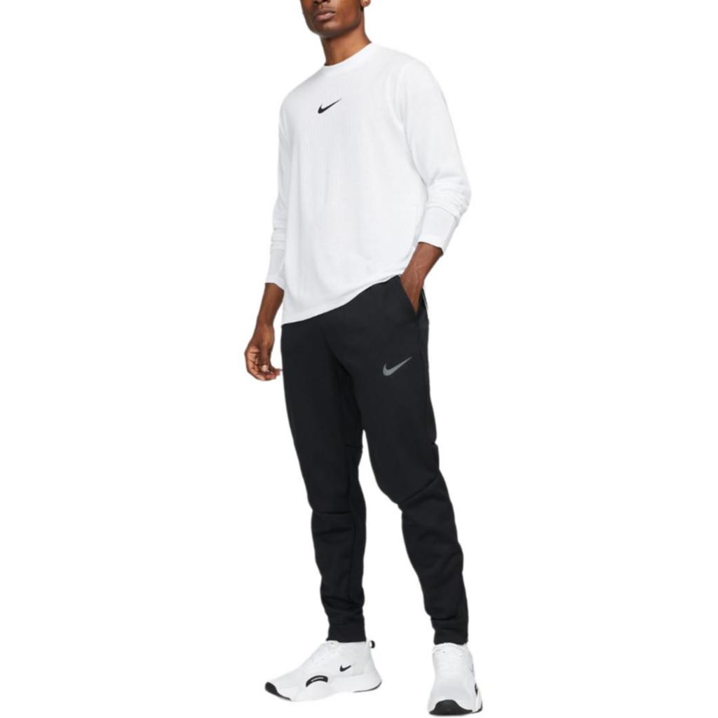 Nike Therma Fit Elastic Waist Jogger Knit Pants With Letter Print Splicing Men Bottoms Black DD2122-010