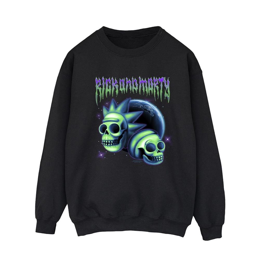 Rick And Morty Womens/Ladies Space Skull Sweatshirt