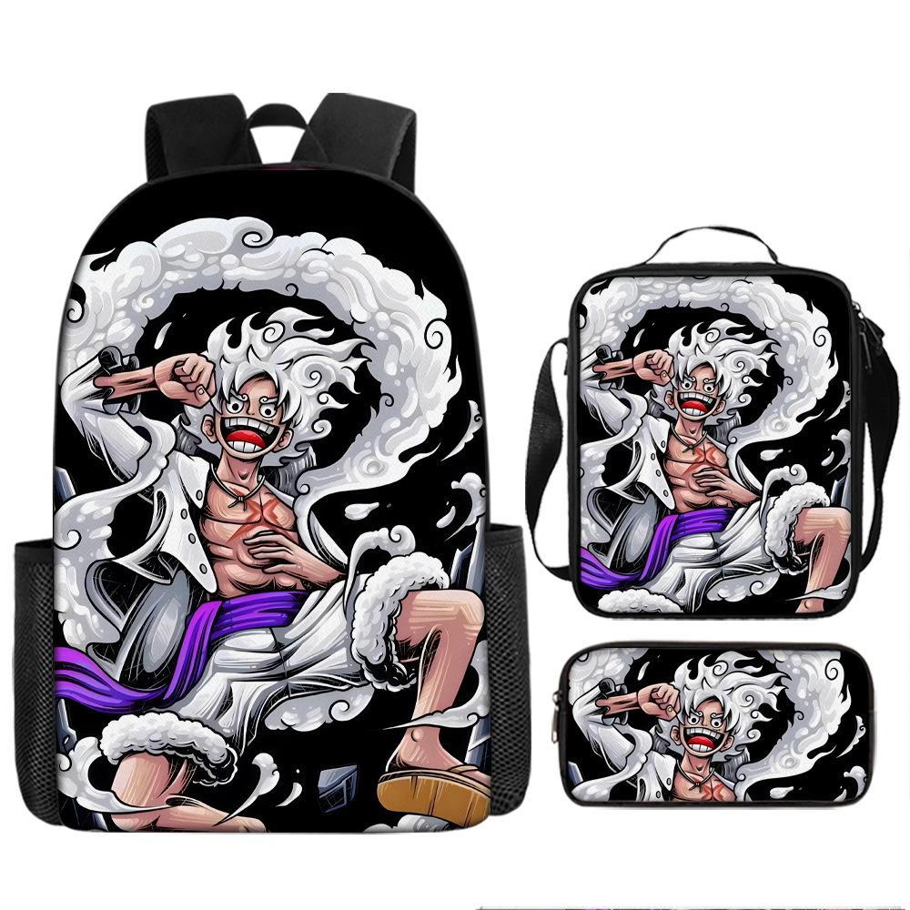 ONE PIECE Schoolbag Luffy Large-capacity Junior High School Students, Primary School Students, Grades 3 To 6, Junior High School Boys Backpack Set