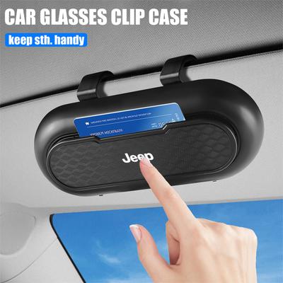 Car Sun Visor Glasses Case Sunglasses Organizer Box Easy Carry For Renegade Wrangler Jk Compass Grand Cherokee Gladiator