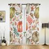 Autumn Pumpkin Leaves Mushrooms Modern Window Curtains for Living Room Bedroom Curtain Kitchen Treatment Blinds Drapes