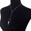 Raven Skull Pendant Gothic Necklace