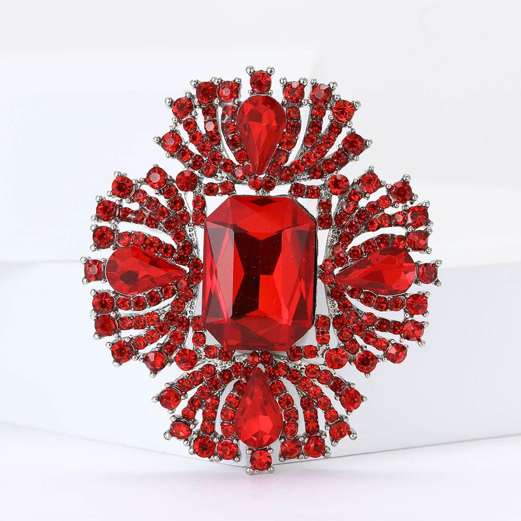 Crystal Brooch for Women Unisex Rhinestone Flower Pins Banquet Party Gifts Jewelry Accessories