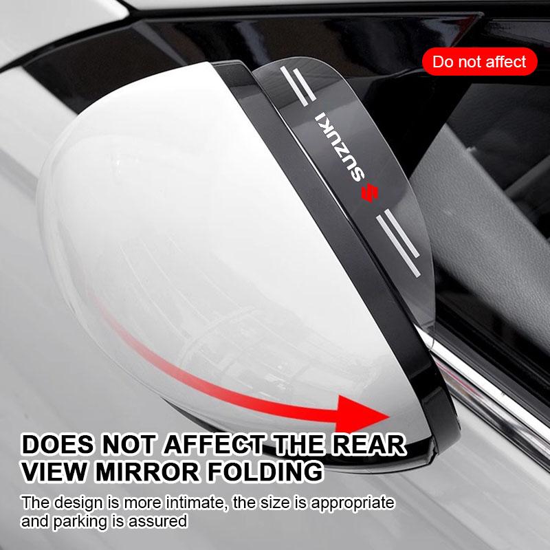 2pcs Car Side Rearview Mirror Guard Cover Rain Eyebrow Covers Stickers for Suzuki Jimny Samurai S-Cross SX4 GW250 Swift XL-7 ALTO IGNIS Accessories