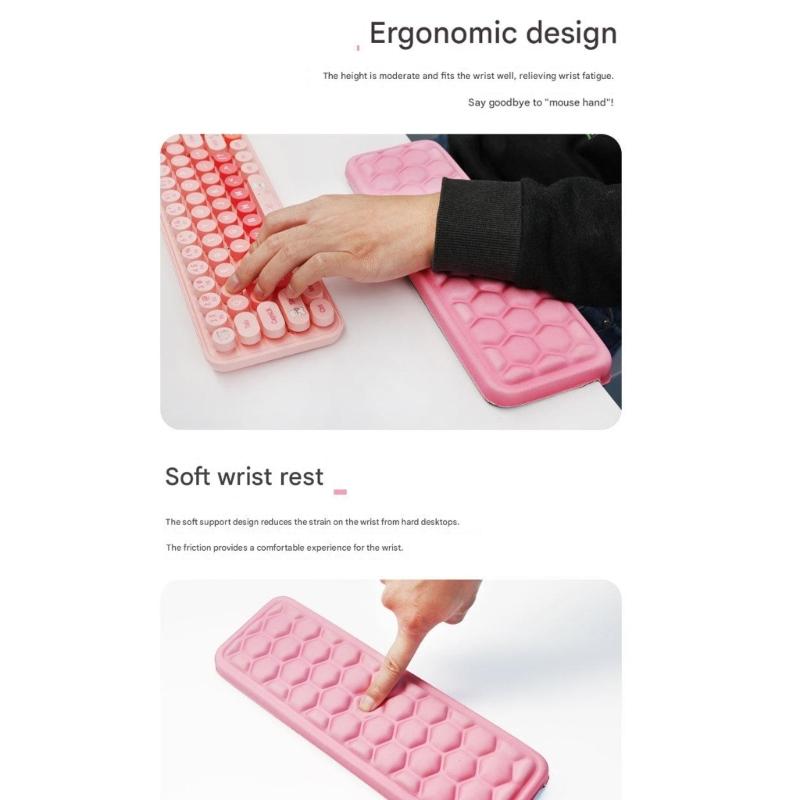 Soft Fabric Mouse Wrist Support Pad With AntiSlip Base For Office Desk Edges And Computer Use