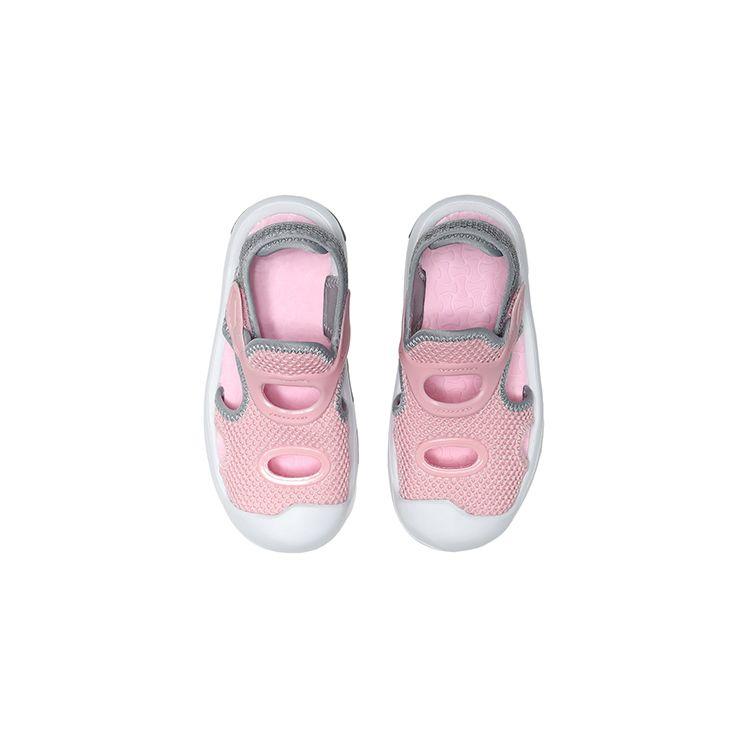 Li Ning Bequeme Rutschfeste Kinder-Sandalen Kinderschuhe Grau Rosa YKKQ008-6