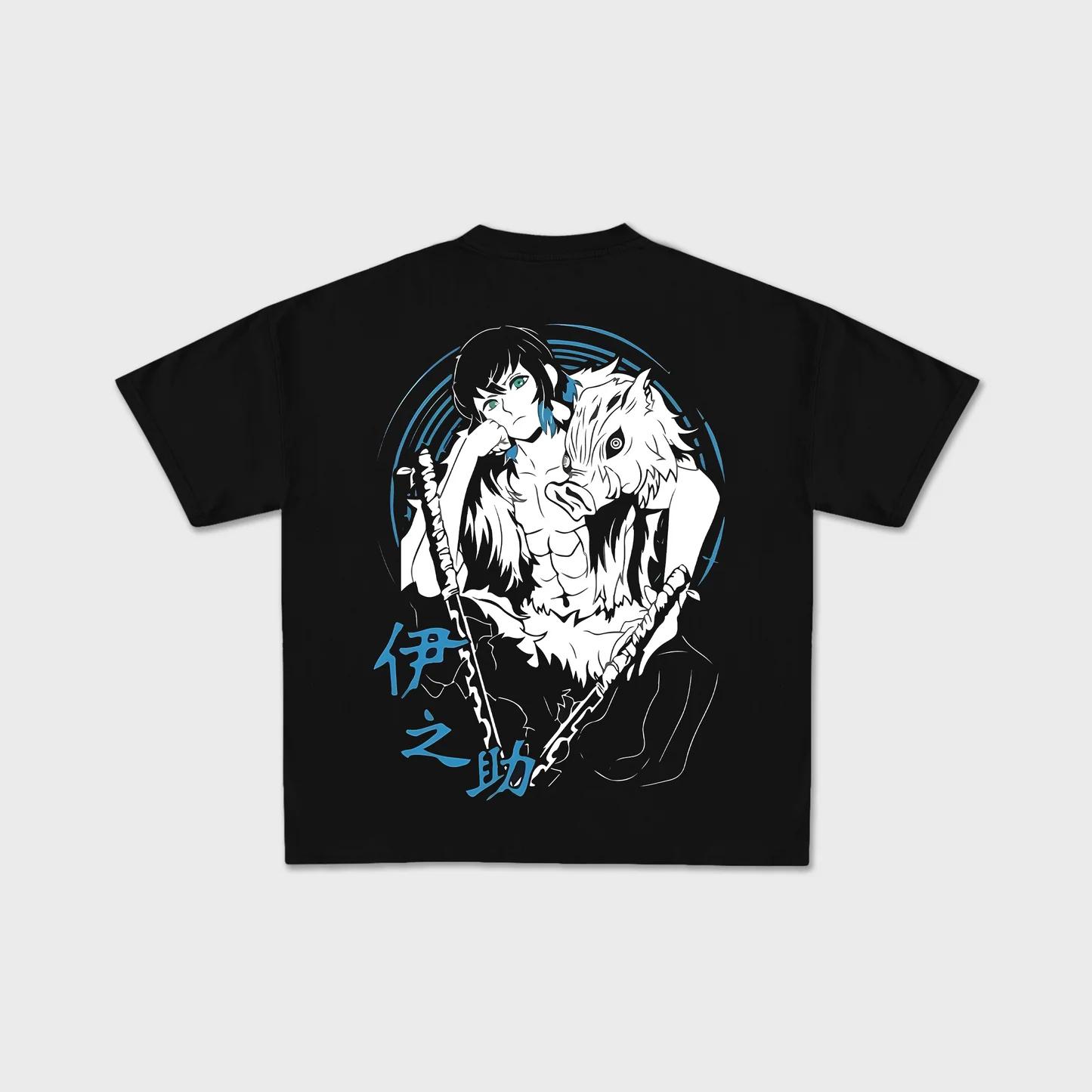 

Футболка в стиле аниме, мужская, летняя, повседневная, универсальная, удобная, свободного кроя, с коротким рукавом, с круглым вырезом, модная мужская одежда S