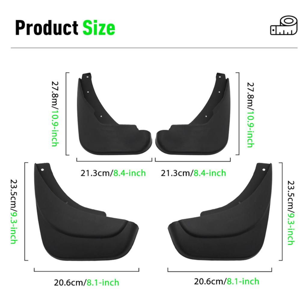 4 STÜCKE Auto Schmutzfänger Spritzschutz Kotflügel Auto Schmutzfänger Kompatibel mit Mazda 2 2008 2009 2010 2011 2012 2013