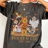 Retro Halloween Disney Winnie The Pooh Shirt, Spooky Pooh Friends Pumpkin Tee, Classic Pooh Costume Disney Family Vacation Trip Outfit