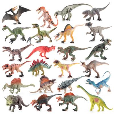Children'S Simulated Dinosaur Jurassic Animal Ornament Mini Dinosaur Model Various Stegosaurus Triceratops Ornament Toys