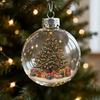 Christmas Ball Ornaments Snow House/Tree/Santa Clear Xmas Ball Hanging Decoration for Holiday Winter Tree Decor