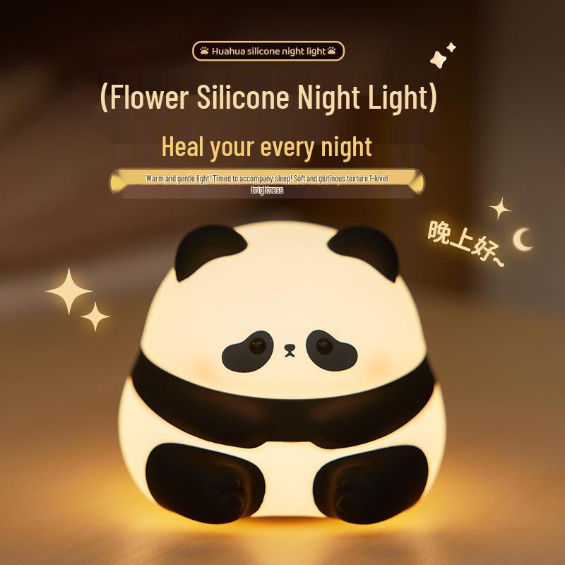 Panda Huahua Silicone Night Light - Eye-Friendly Atmosphere & Gift Light