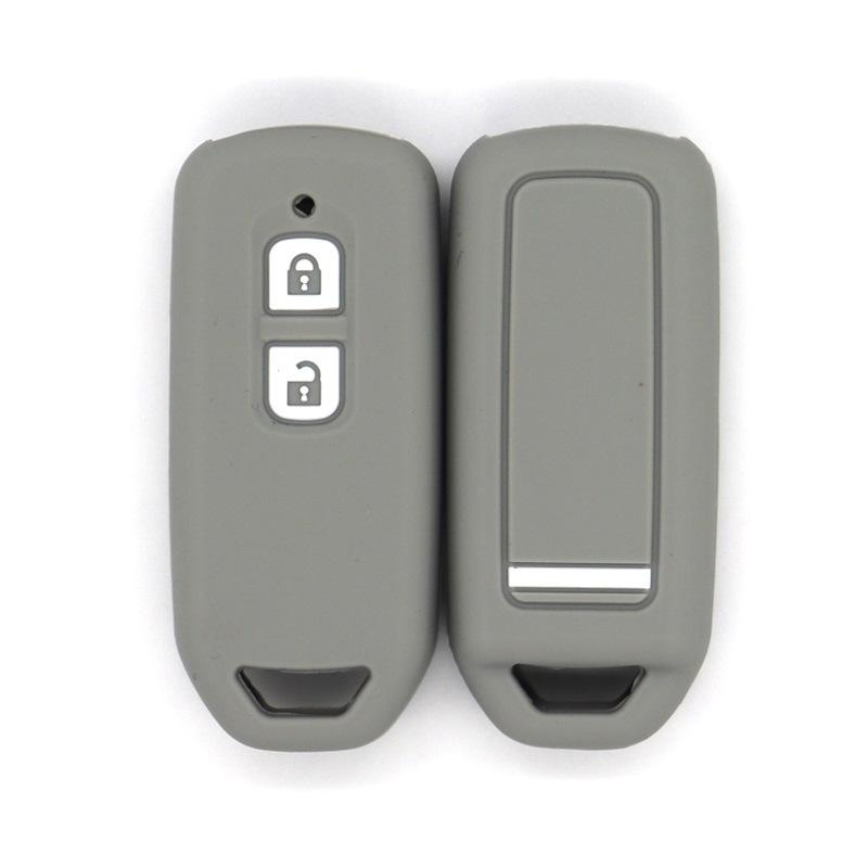 

Suitable for Honda motorcycle N-BOX car key bag Honda n-one smart 2-button remote control silicone cover сірий