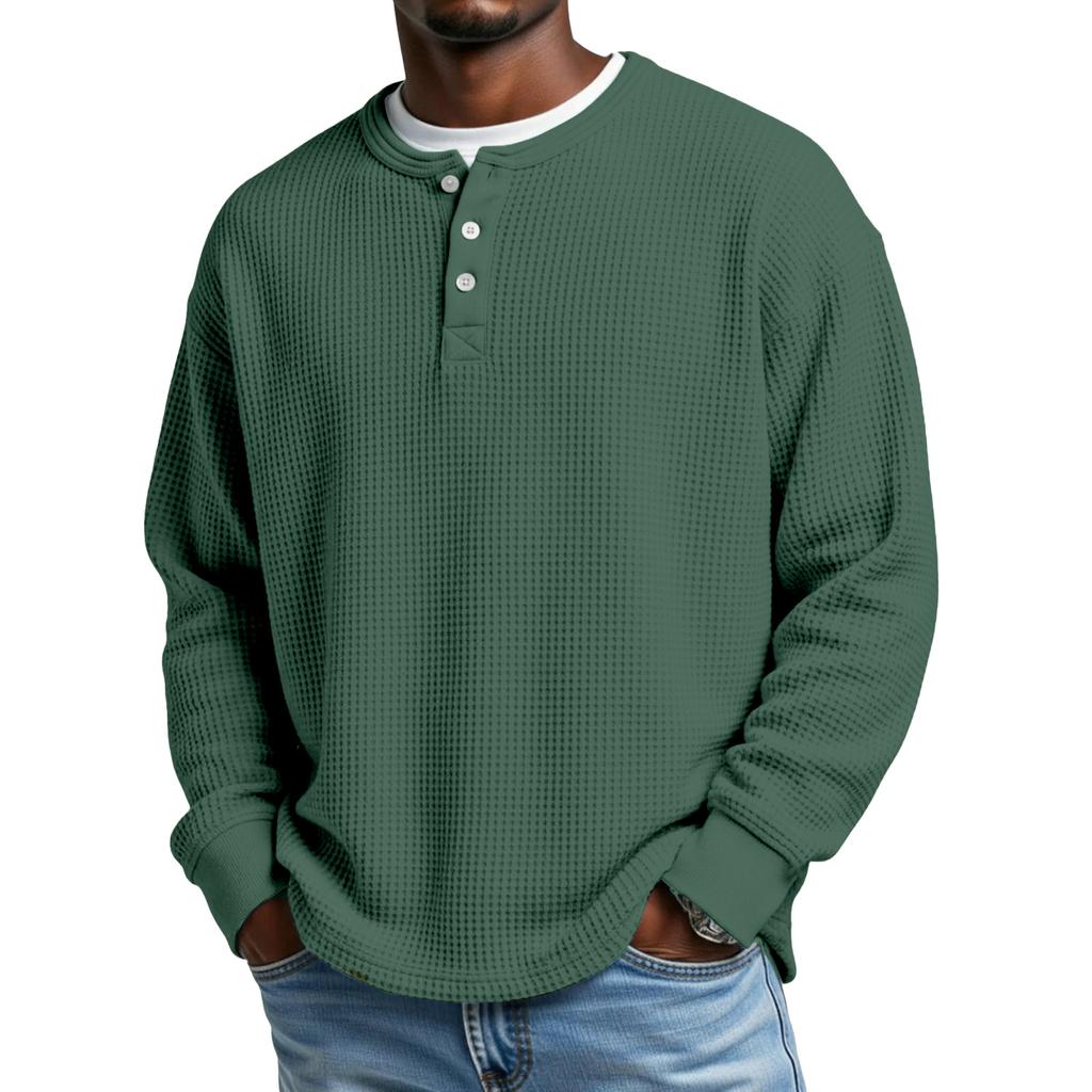 Men's Knit Casual Collar Pullover - Long Sleeve Daily Wear