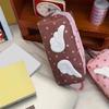 Big Capacity Pencil Case Light Weight Plush Pen Case with Handle Large Pen Pouches Pencil Organizers Travel Makeup Bag