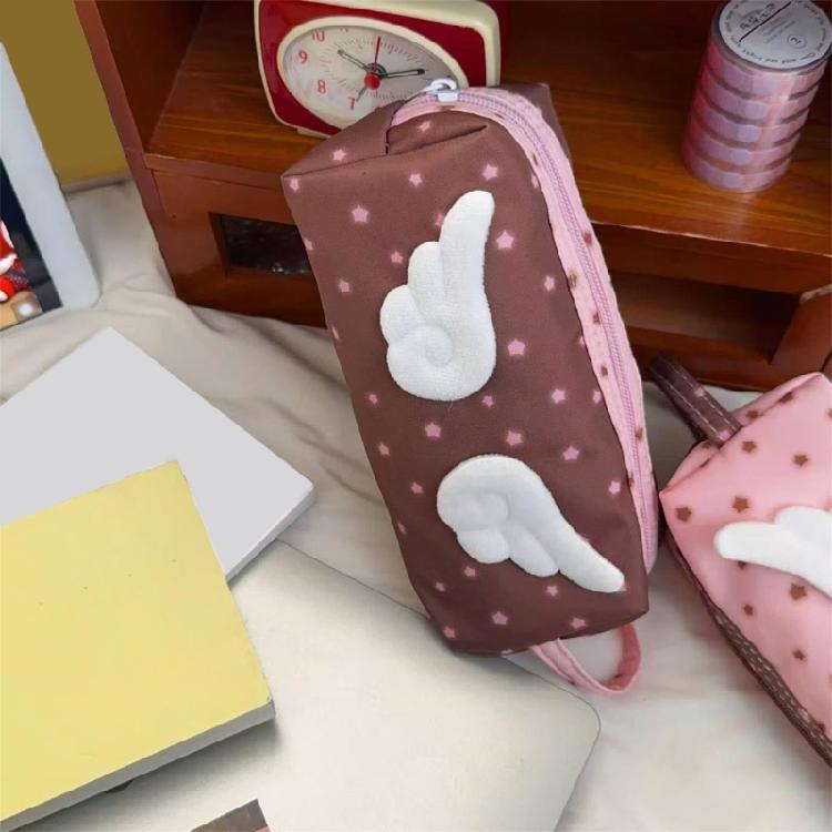 Big Capacity Pencil Case Light Weight Plush Pen Case with Handle Large Pen Pouches Pencil Organizers Travel Makeup Bag