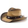 Western Cowboy Hat - Unisex Outdoor Hiking, Travel, Sun Protection, and Shade Hat - Tibetan Style Jazz Hat - Beach Hat