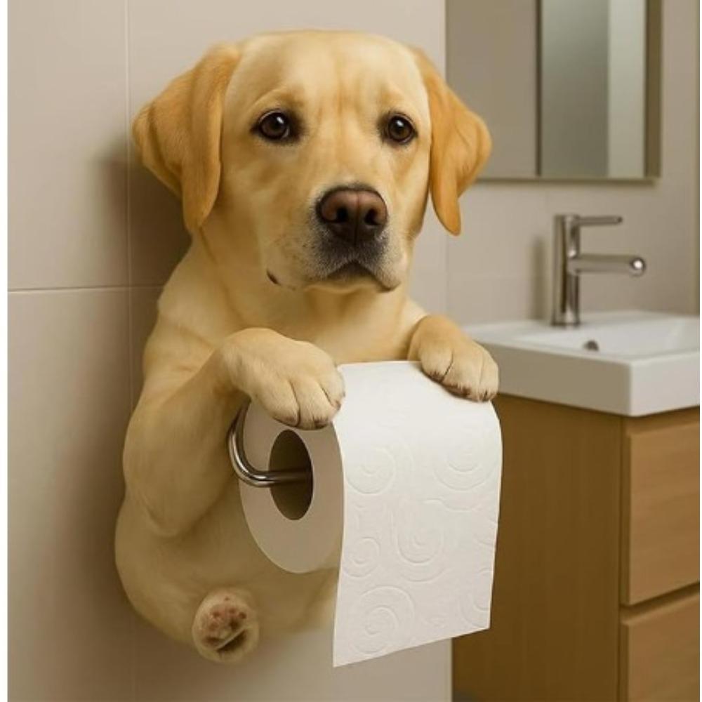 Hunde-Serie Taschentuchhalter Niedliche Dekorationen Hausstatue Toilettenwand-Hängevorrichtung Rollenpapier-Aufbewahrung
