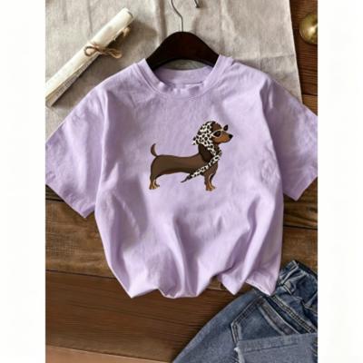 11 Colors Animal Dog Print Kids T-Shirts Summer Fashion Street Short-Sleeve Outdoor Casual Tops Boy and Girl's Tees Top