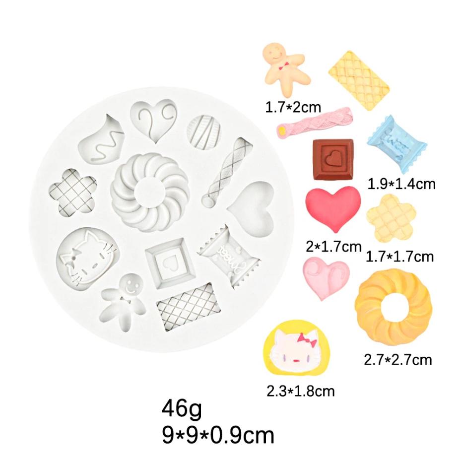1 Pcs Candy Mold Silicone Chocolate Mold Small Square Candy Molds Silicone Candy Moulds Polymer Clay Molds Biscuit Mould