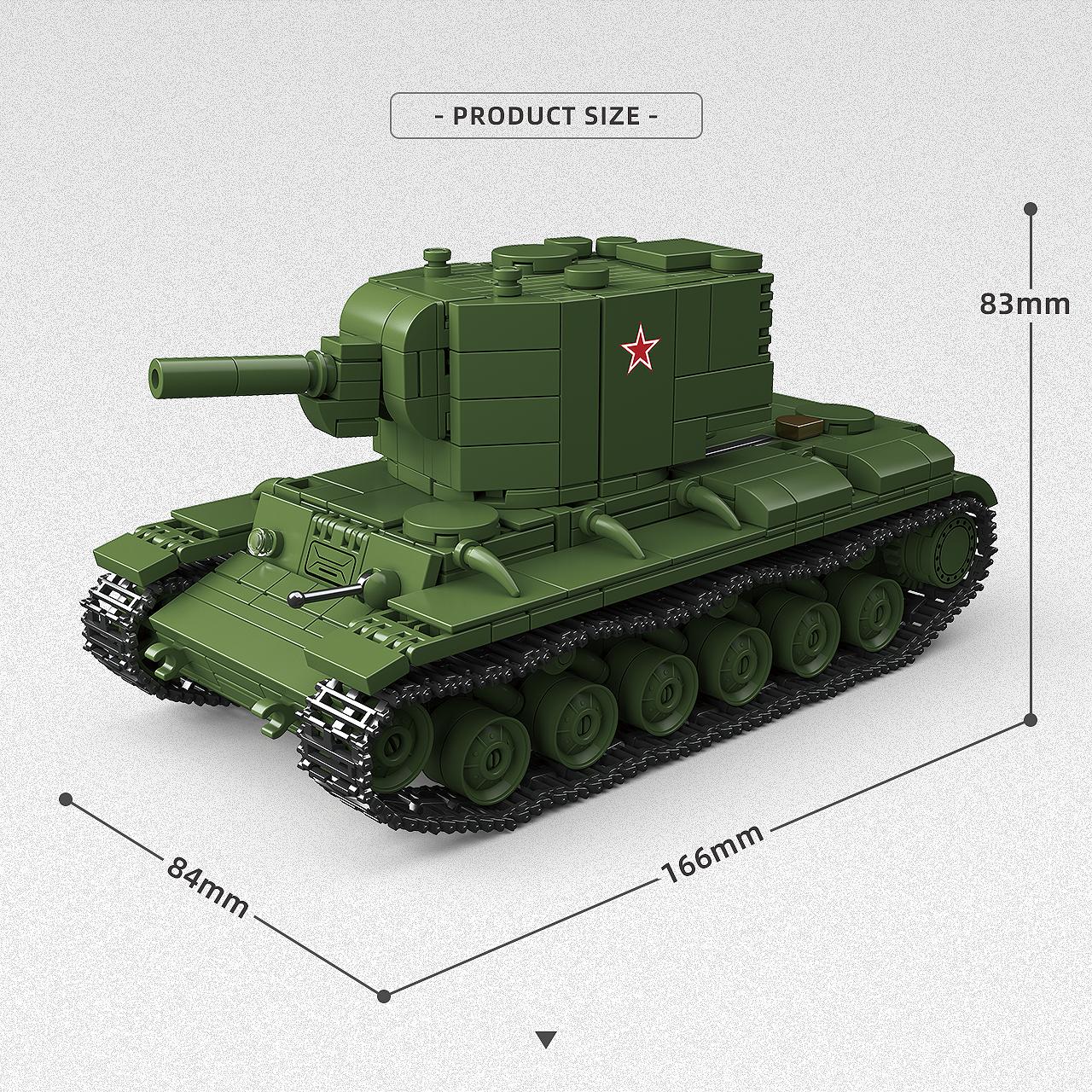 803 детали Вторая мировая война Армия Военные Солдаты SWAT Тяжелый танк KV-2 Конструктор Строительные Блоки Кирпичики Детские Игрушки без коробки