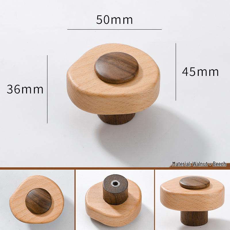 Solid Wood Cartoon Drawer Pull Knob for Children's Room