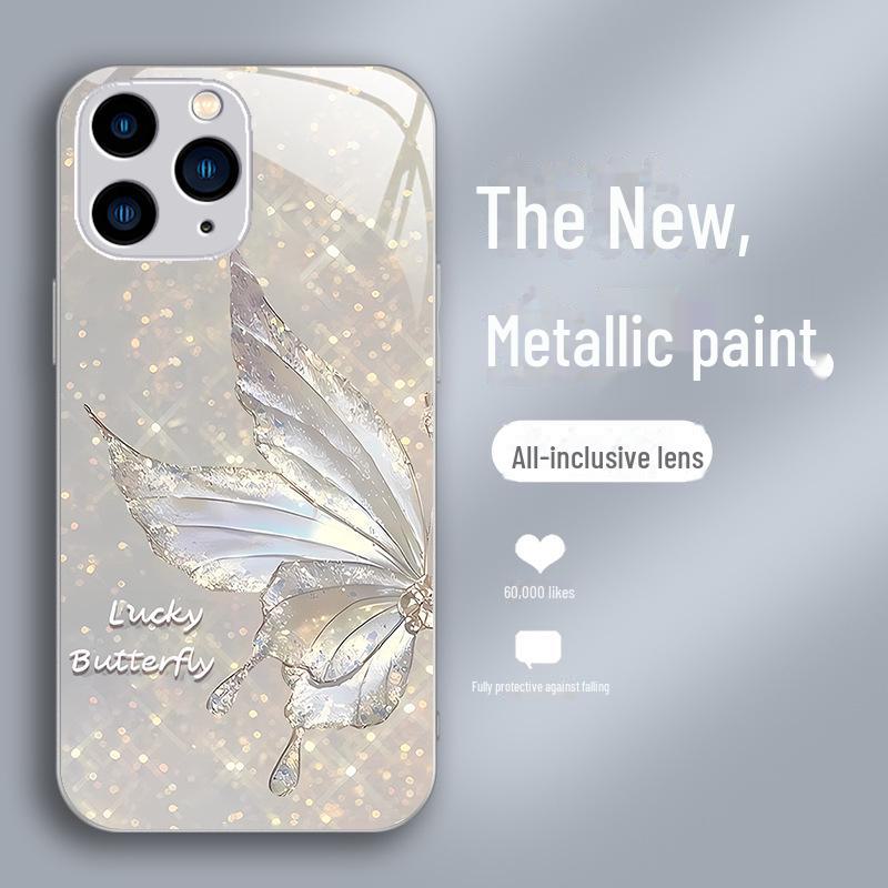 Crystal Butterfly Gradient Anti-Fall Case for Apple 7/8 Plus
