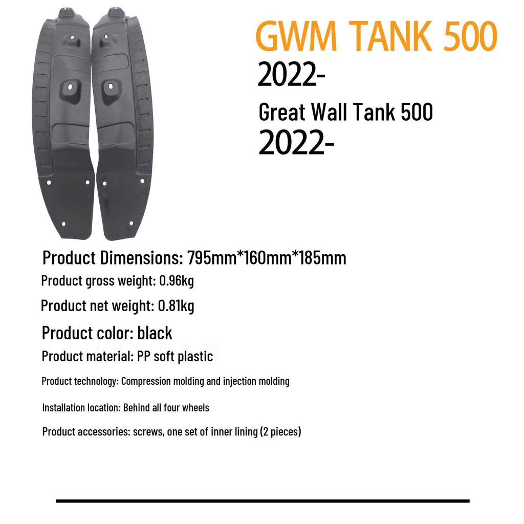 GWM TANK500 2022 Rear Wheel Inner Liner Fender