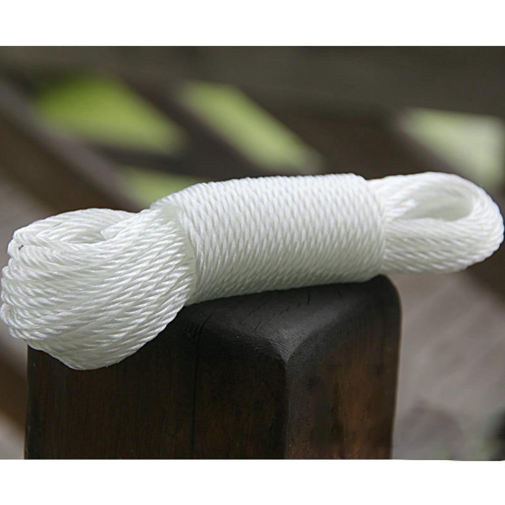 10m/20m Colored Nylon Rope Climbing Traction Tying Shade Net Rope Clothesline Garden Supplies