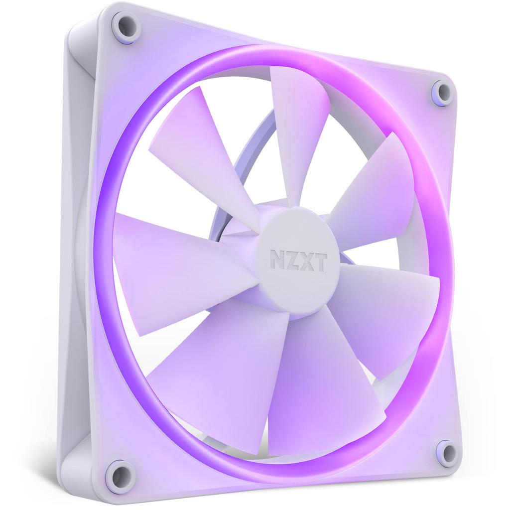 NZXT F140RGB 140mm RGB Compatible White PC Case Fan FN1766 RF-R14SF-W1