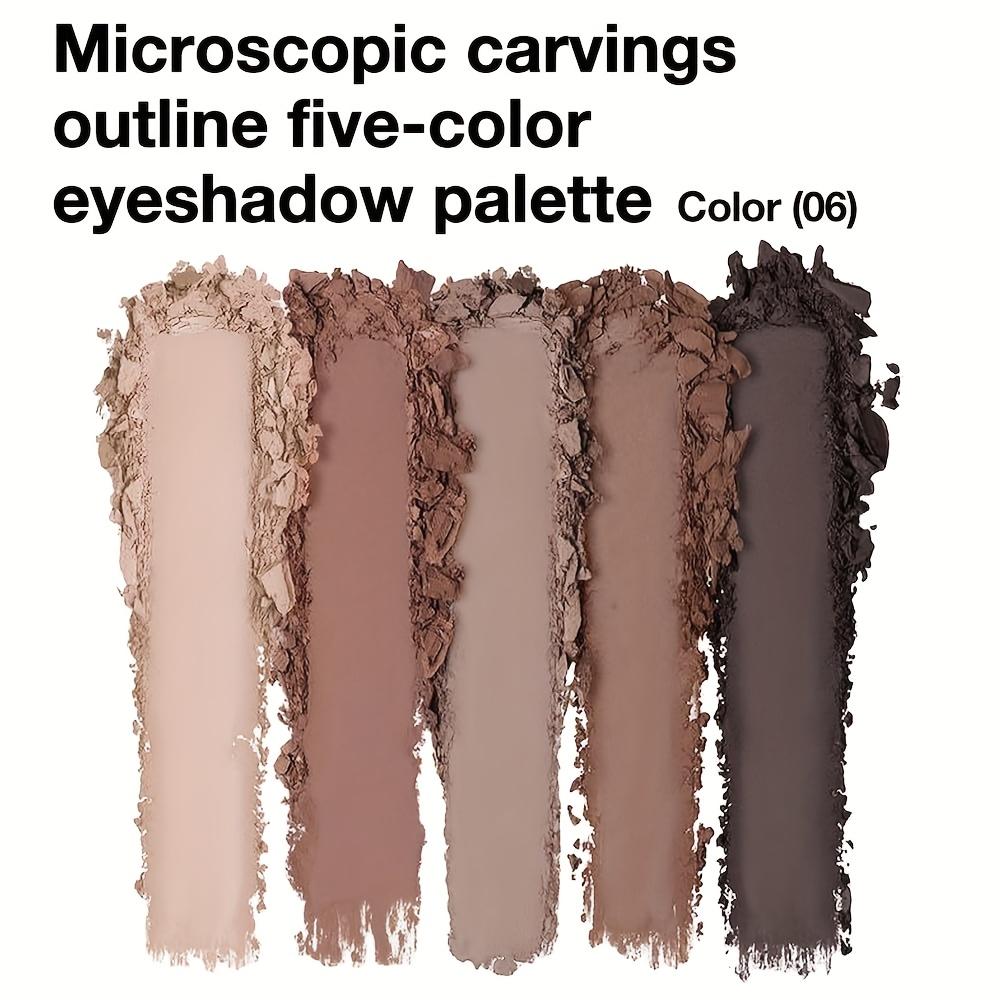 5-Color Matte Eyeshadow Makeup Palette,Brown Cool-Toned Nude Taupe Eyeshadows Long-Wear Waterproof Eye Makeup Highpigment Eyeshadow Palette