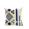 Bohemian Tassel Loop Pile Embroidered Throw Pillow for Sofa and Living Room