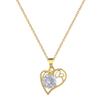Light Luxury Temperament Real Gold Gorgeous Love Zircon Necklace Female Versatile Clavicle Chain Titanium Steel Chain