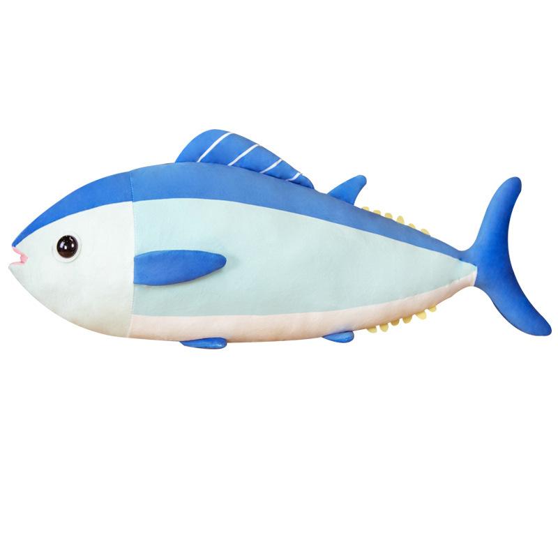 Sea Creature Tuna Doll Plush Toy Blue Marlin Doll Schoolgirl Bed Sleeping Soothing Ragdoll Doll