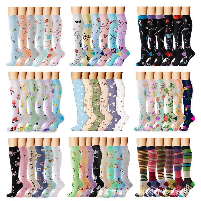 Cross-border Over-the-Knee Compression Yoga & Sport Socks Set