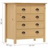 Sideboard Hill 79 x 40 x 80 cm Solid Pine Wood